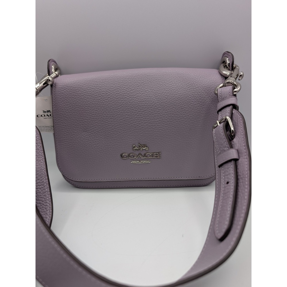 Coach Small Jes Messenger Bag Pebbled Lilac Leather Crossbody F76698 RARE Color